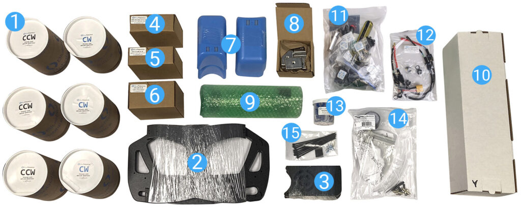 BlueROV2 kit contents